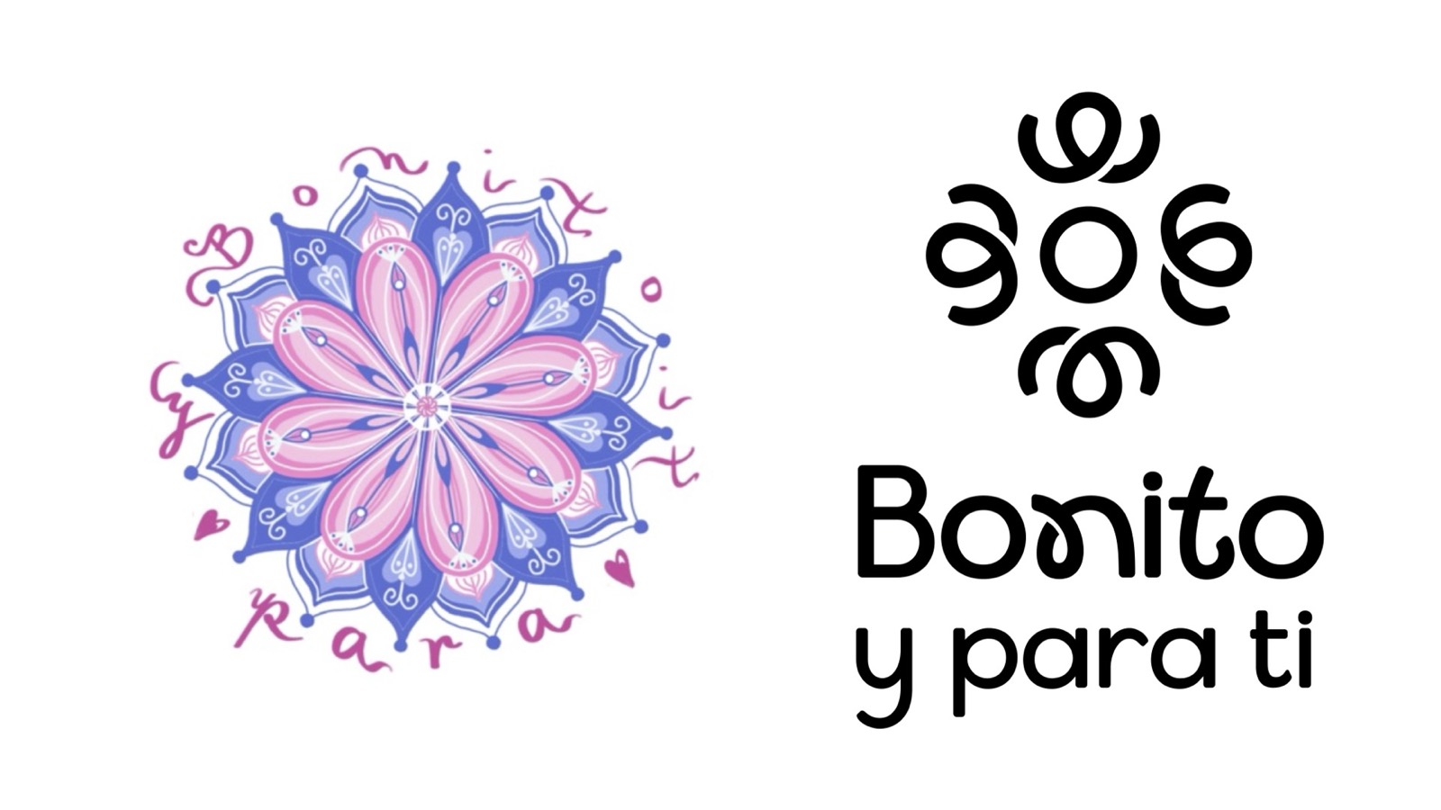 Logo anterior de Bonito y para ti junto al nuevo isotipo